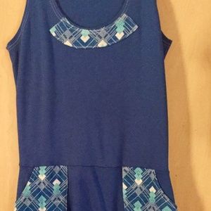 FRANKIE FOUR Blue Drop Waist Retro Sundress NWOT